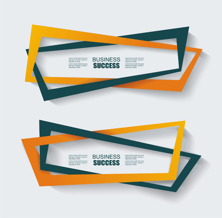 Colorful polygonal origami ribbons. Place your text hereのイラスト素材