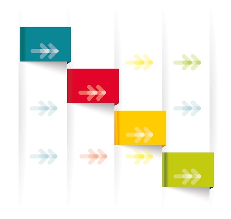 Vector numbered banners, infographic or web design template.のイラスト素材