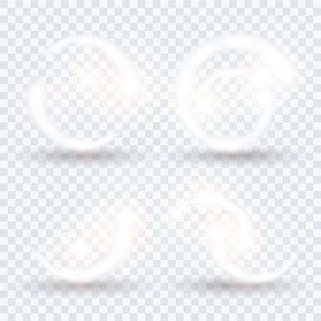 Abstract fractal blue background with crossing circles.のイラスト素材