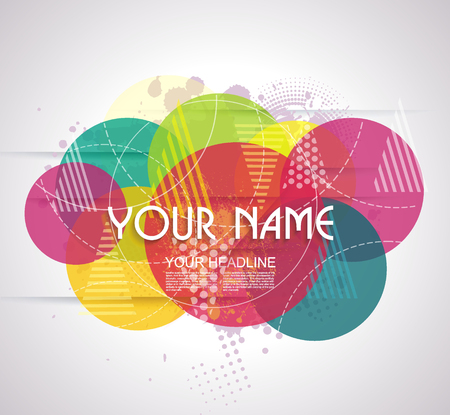 Vector Design -Bright Transparent Circles Background.のイラスト素材