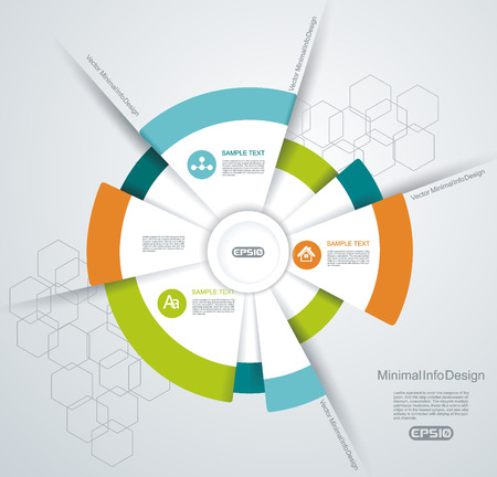 Business pie chart for documents and reports for documents, reports, graph, infographic, business plan, education.のイラスト素材