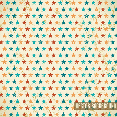 Amazing vintage colorful star blues pattern. Vector background.のイラスト素材