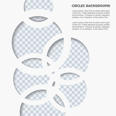 White paper circles background, vector illustration.のイラスト素材