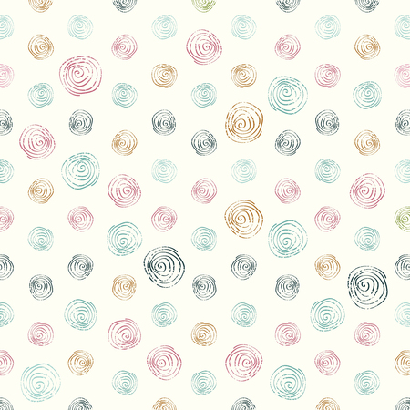 Decorative pattern with drawn circles.のイラスト素材