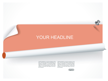 Cut banner with place for your textのイラスト素材