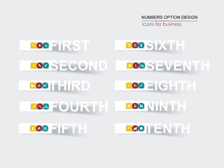 Vector infographics number options template. Can be use for step banners,  diagram, business step options,workflow layout,, web design.のイラスト素材