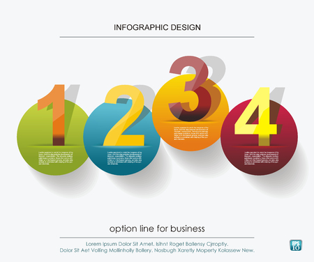 Number options template. Can be used for workflow, diagram and business step options.のイラスト素材