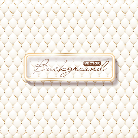 Beige leather upholstery pattern, with frame for your text, vector illustration.のイラスト素材