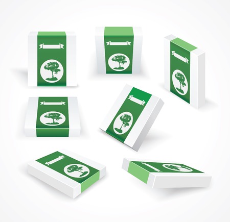 Premium Quality Natural Product Label on Pack Boxes. Packaging Design Label.のイラスト素材