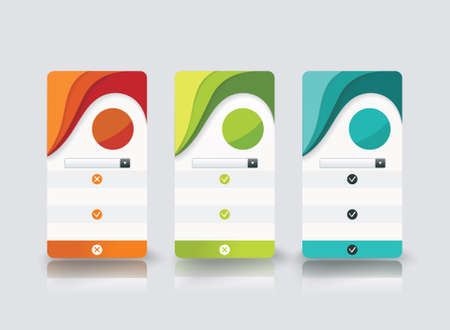 Price list widget with payment plans for online services, pricing table for websites and applications.のイラスト素材