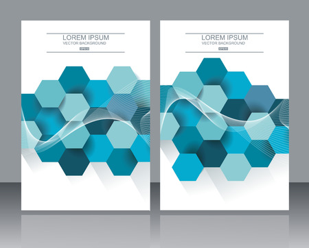 Abstract design templates brochures cover or  banners, flyers and posters with geometric shapes, vector.のイラスト素材