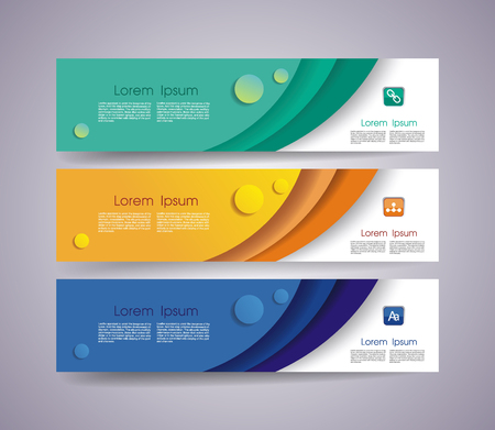 Number Option banners design, can be used for payment plans, online services, pricing table, websites and applications.のイラスト素材