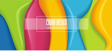 Color layers  in abstract shape, vector background.のイラスト素材