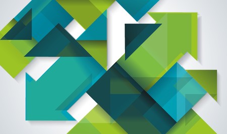 Vector abstract background template with cubes and arrows elements.のイラスト素材