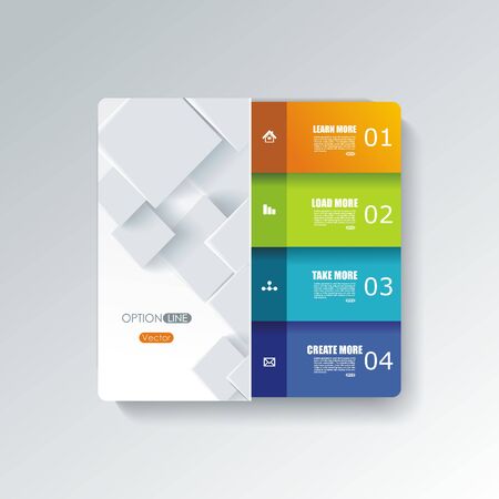 Number Option banners design, can be used for online services, pricing table, websites and applications.のイラスト素材