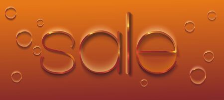 Hand-drawn thin gold SALE  lettering.のイラスト素材