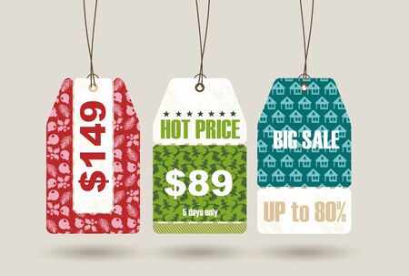 Big Sale Christmas  Sticker tags, vector.のイラスト素材