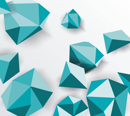 Abstract geometric background. 3D shapes.  Vector illustration .のイラスト素材