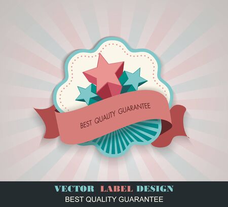 Perfect vector illustration of retro premium quality badge or label, vintage style.のイラスト素材