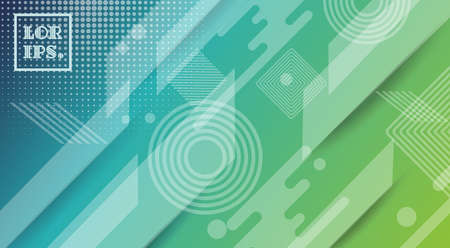 Abstract bright glass elements composition, futuristic grid background, vector.のイラスト素材