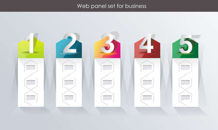 Business Design Template Option banners. Can be used for step lines, number levels, timeline, diagram, web design.のイラスト素材