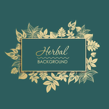 Background with grass and gold flower petalsのイラスト素材