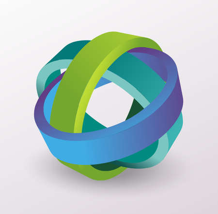 Abstract globe symbol internet and social network concept. Isolated vector icon.のイラスト素材