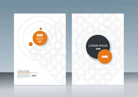 Vector brochure template design with abstract circles design.のイラスト素材