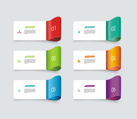 Business Design Template Option banners. Can be used for step lines, number levels, timeline, diagram, web design.のイラスト素材