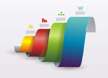 Web Banners Design. Can be used for workflow layout, diagram, number options, step up options, web design, banner template, infographic, timeline.のイラスト素材