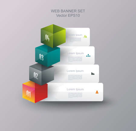 Business Design Template Option banners.のイラスト素材