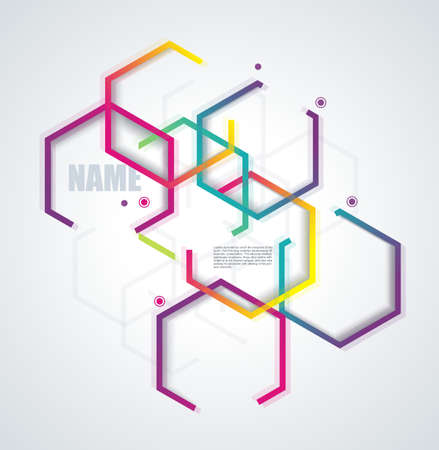 Abstract design for brochures cover or banners, flyers and posters with geometric shapes, vector.のイラスト素材