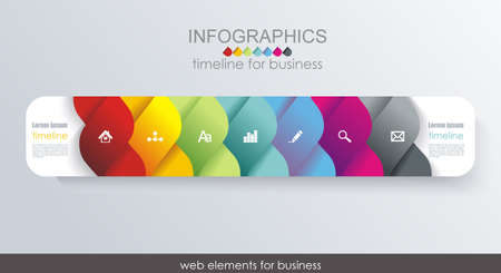 Business Design Template Option banners. Can be used for step lines, number levels, timeline, diagram, web design.のイラスト素材