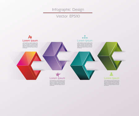 Timeline infographic design for illustration of new technologies, marketing, presentation, workflow layout, diagram, annual report, web design.のイラスト素材