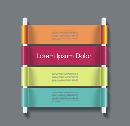 3D info banner. Vector bright sign.のイラスト素材
