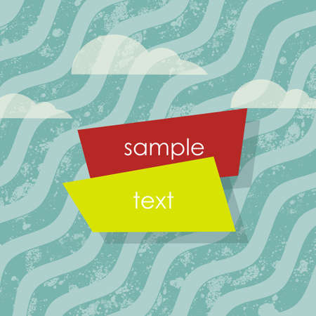 Flat sign, abstract retro design, vector.のイラスト素材