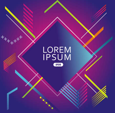 Flat geometric pattern, can be used for brochures, banners, placards, posters, flyers.のイラスト素材