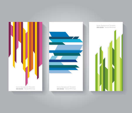 Stripes design templates for banners, flyers and posters with abstract shapes, geometric pattern.のイラスト素材