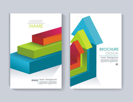 Brochure cover abstract design, vector template.のイラスト素材