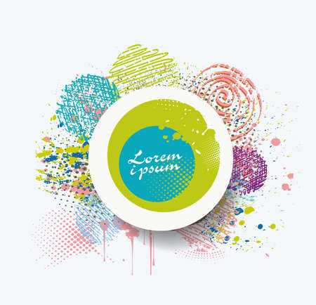 Abstract background with ink blot, vector illustration.のイラスト素材