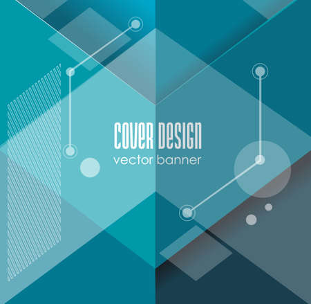 Blue geometrical abstract lines structure. Vector illustrationのイラスト素材