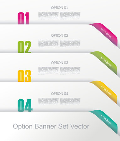 Web Banners Design. Can be used for workflow layout, diagram, number options, step up options, web design, banner template, infographic, timeline.のイラスト素材