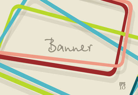 Abstract geometric shape from paper frames, vector background.のイラスト素材