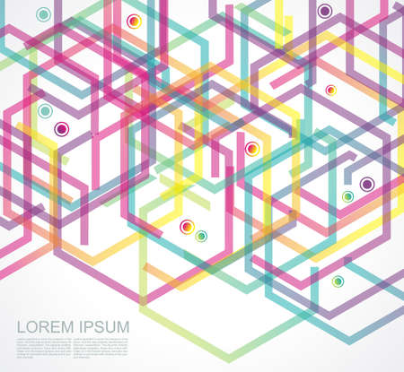 Abstract vector template design with geometric simple shapes.のイラスト素材