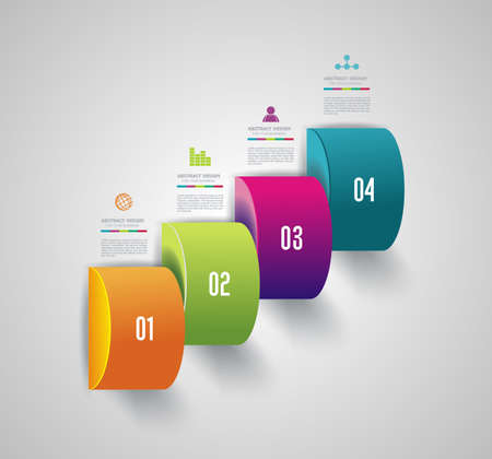 Web banner design. Can be used for workflow layout, diagram, number options, step up options, web design, banner template, infographic, timeline.のイラスト素材