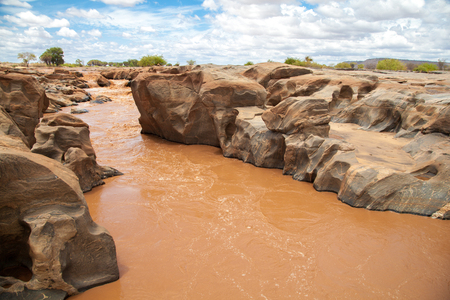 Galana river in Kenyaの写真素材