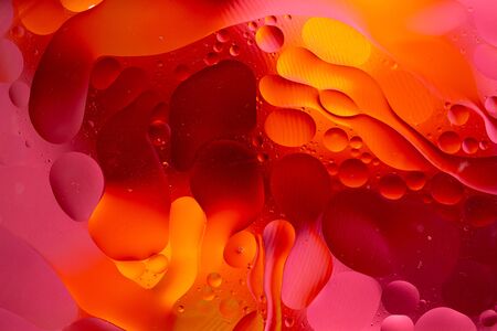 An Abstract background as a result of a mixture of water and oilの写真素材