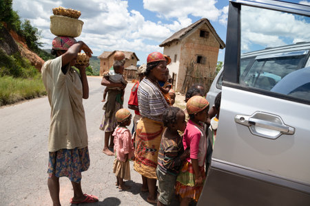 A local children on the island of Madagascarのeditorial素材