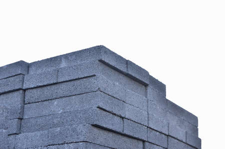 Brick block stock waiting for buildの写真素材