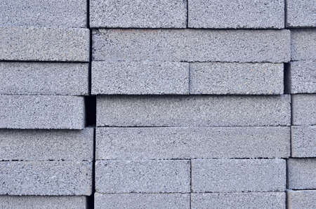 Brick block stock waiting for buildの写真素材